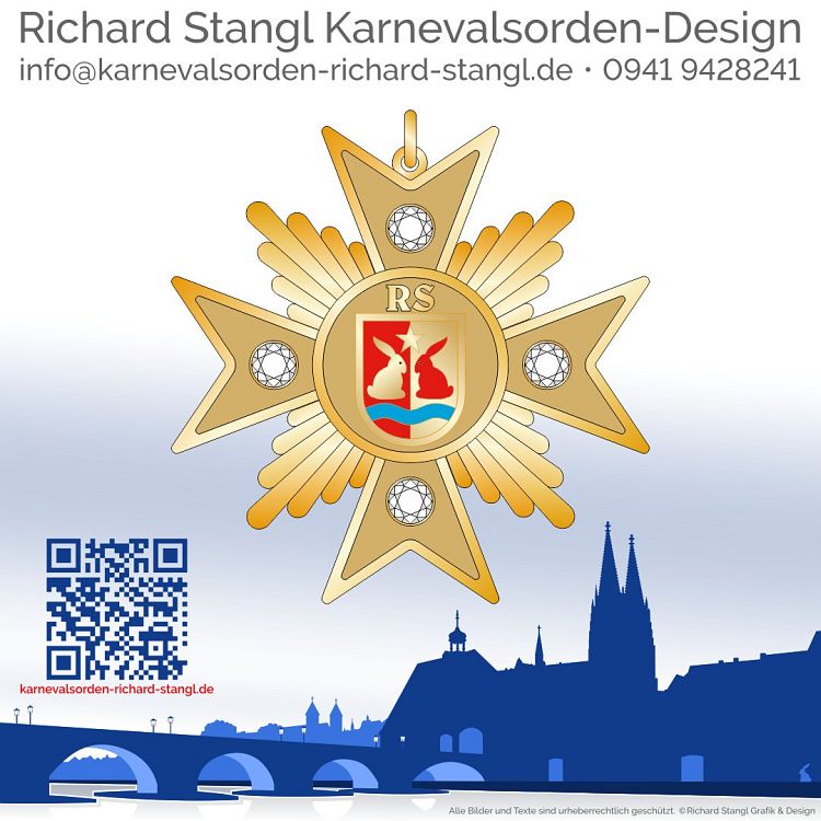 Individuelle Karnevalsorden Ehrenkreuz Gold